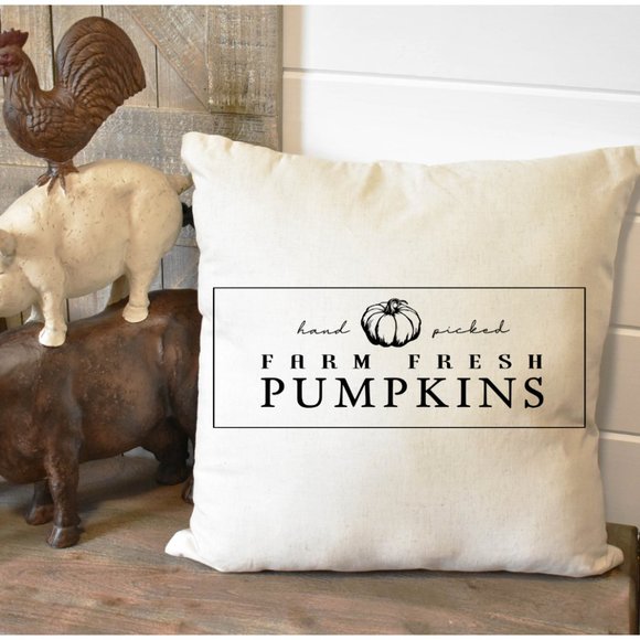 Fall Pillow Cover, Farm Fresh, Indoor/Outdoor - Picture 1 of 2